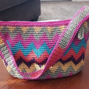 Colorful Chevron Patterned Women's Bag